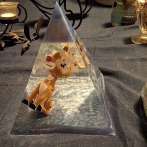 Rudolph pyramid, three piece candle holder,big snail